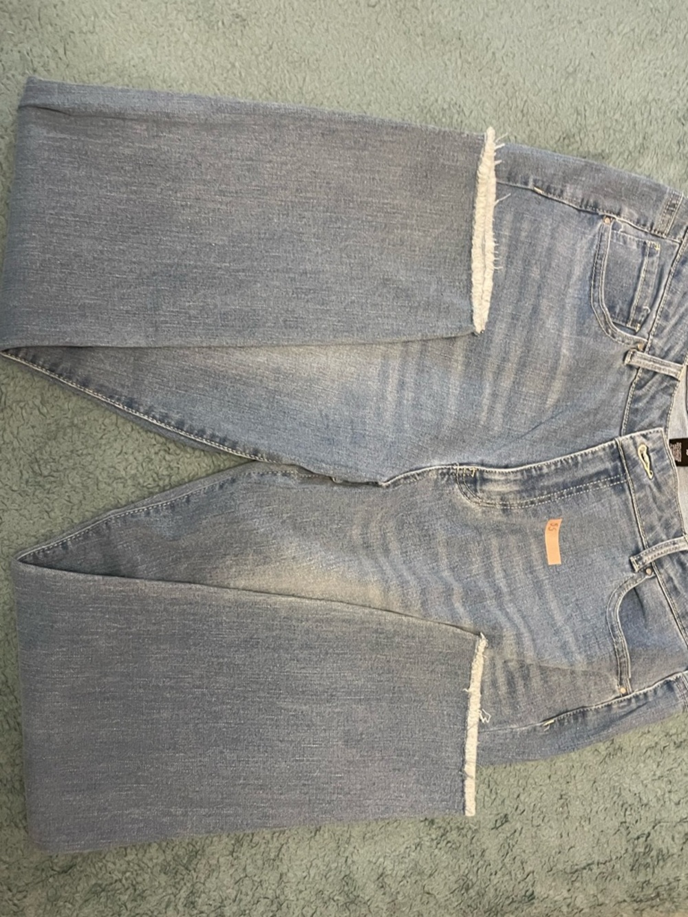 d. jeans Light Blue Frayed Ankle Jeans